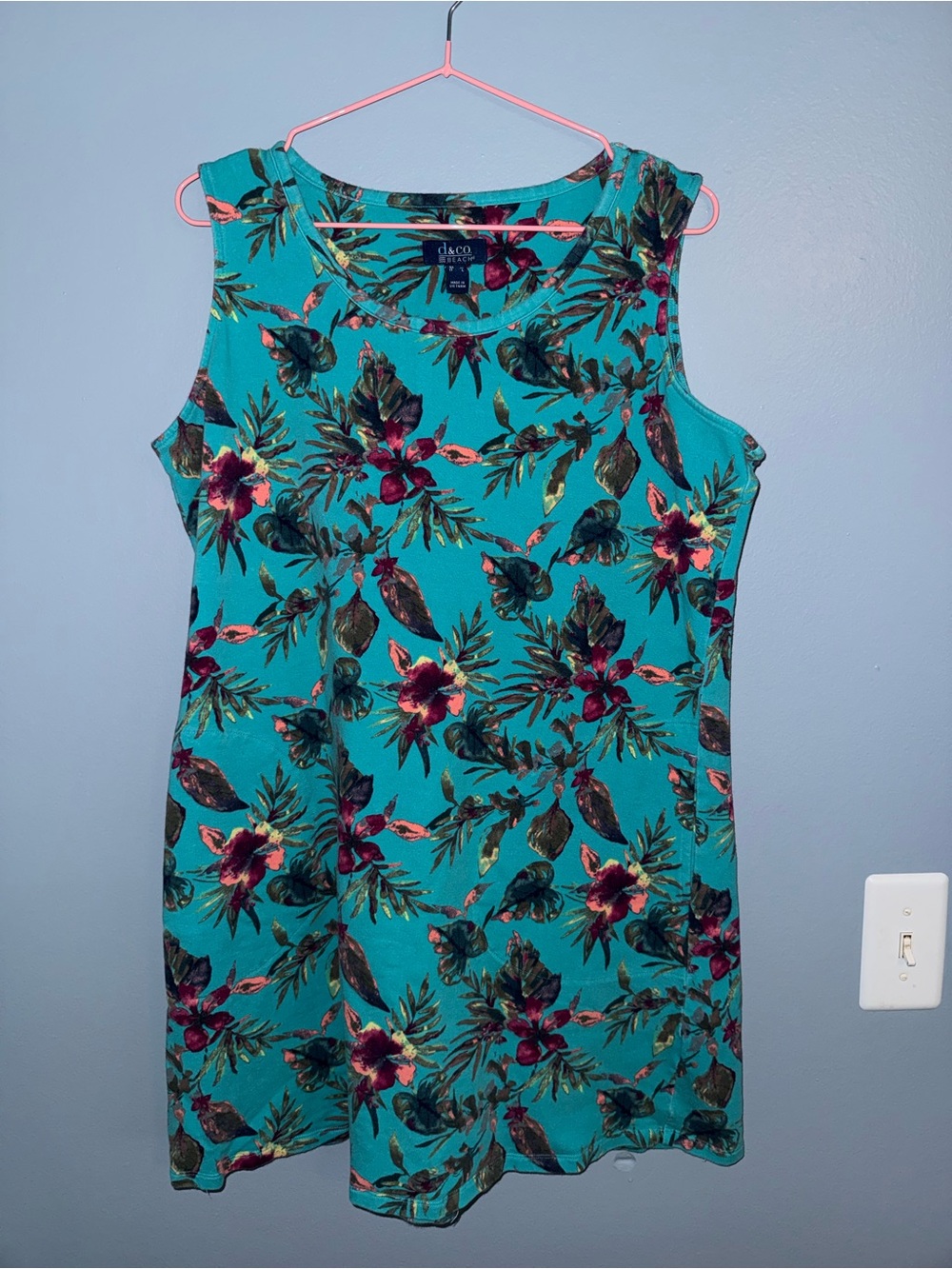 Croft & Barrow Teal Floral Midi Dress